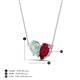 4 - Zemi 1.30 ctw Pear Shape Opal and Lab Grown Ruby (7x5 mm) Toi Et Moi Pendant Necklace 