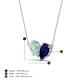 4 - Zemi 1.25 ctw Pear Shape Opal and Lab Grown Blue Sapphire (7x5 mm) Toi Et Moi Pendant Necklace 