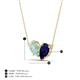 4 - Zemi 1.25 ctw Pear Shape Opal and Lab Grown Blue Sapphire (7x5 mm) Toi Et Moi Pendant Necklace 