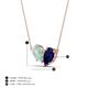 4 - Zemi 1.25 ctw Pear Shape Opal and Lab Grown Blue Sapphire (7x5 mm) Toi Et Moi Pendant Necklace 