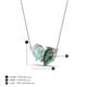 4 - Zemi 1.21 ctw Pear Shape Opal and Created Alexandrite (7x5 mm) Toi Et Moi Pendant Necklace 