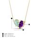4 - Zemi 1.00 ctw Pear Shape Opal and Amethyst (7x5 mm) Toi Et Moi Pendant Necklace 