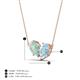 4 - Zemi 0.95 ctw Pear Shape Opal and Aquamarine (7x5 mm) Toi Et Moi Pendant Necklace 