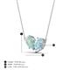 4 - Zemi 0.95 ctw Pear Shape Opal and Aquamarine (7x5 mm) Toi Et Moi Pendant Necklace 