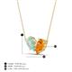 4 - Zemi 1.00 ctw Pear Shape Opal and Citrine (7x5 mm) Toi Et Moi Pendant Necklace 