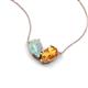 5 - Zemi 1.00 ctw Pear Shape Opal and Citrine (7x5 mm) Toi Et Moi Pendant Necklace 