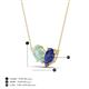 4 - Zemi 0.95 ctw Pear Shape Opal and Iolite (7x5 mm) Toi Et Moi Pendant Necklace 