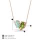 4 - Zemi 1.15 ctw Pear Shape Opal and Peridot (7x5 mm) Toi Et Moi Pendant Necklace 