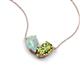 5 - Zemi 1.15 ctw Pear Shape Opal and Peridot (7x5 mm) Toi Et Moi Pendant Necklace 