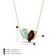 4 - Zemi 1.25 ctw Pear Shape Opal and Red Garnet (7x5 mm) Toi Et Moi Pendant Necklace 
