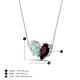 4 - Zemi 1.25 ctw Pear Shape Opal and Red Garnet (7x5 mm) Toi Et Moi Pendant Necklace 