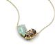 5 - Zemi 1.00 ctw Pear Shape Opal and Smoky Quartz (7x5 mm) Toi Et Moi Pendant Necklace 