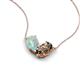 5 - Zemi 1.00 ctw Pear Shape Opal and Smoky Quartz (7x5 mm) Toi Et Moi Pendant Necklace 