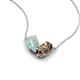 5 - Zemi 1.00 ctw Pear Shape Opal and Smoky Quartz (7x5 mm) Toi Et Moi Pendant Necklace 