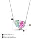 4 - Zemi 1.25 ctw Pear Shape Opal and Lab Grown Pink Sapphire (7x5 mm) Toi Et Moi Pendant Necklace 