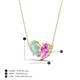 4 - Zemi 1.25 ctw Pear Shape Opal and Lab Grown Pink Sapphire (7x5 mm) Toi Et Moi Pendant Necklace 