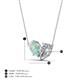 4 - Zemi 1.65 ctw Pear Shape Opal and Lab Grown Diamond (7x5 mm) Toi Et Moi Pendant Necklace 
