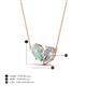 4 - Zemi 1.15 ctw Pear Shape Opal and Natural Diamond (7x5 mm) Toi Et Moi Pendant Necklace 