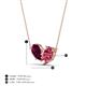4 - Zemi 1.60 ctw Pear Shape Rhodolite Garnet and Pink Tourmaline (7x5 mm) Toi Et Moi Pendant Necklace 