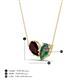 4 - Zemi 1.76 ctw Pear Shape Red Garnet and Created Alexandrite (7x5 mm) Toi Et Moi Pendant Necklace 