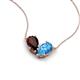 5 - Zemi 1.75 ctw Pear Shape Red Garnet and Blue Topaz (7x5 mm) Toi Et Moi Pendant Necklace 