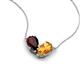 5 - Zemi 1.55 ctw Pear Shape Red Garnet and Citrine (7x5 mm) Toi Et Moi Pendant Necklace 