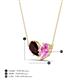 4 - Zemi 1.80 ctw Pear Shape Red Garnet and Lab Grown Pink Sapphire (7x5 mm) Toi Et Moi Pendant Necklace 