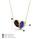 4 - Zemi 1.50 ctw Pear Shape Red Garnet and Iolite (7x5 mm) Toi Et Moi Pendant Necklace 