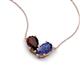 5 - Zemi 1.50 ctw Pear Shape Red Garnet and Iolite (7x5 mm) Toi Et Moi Pendant Necklace 