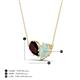 4 - Zemi 1.25 ctw Pear Shape Red Garnet and Opal (7x5 mm) Toi Et Moi Pendant Necklace 