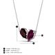 4 - Zemi 1.80 ctw Pear Shape Red Garnet and Rhodolite Garnet (7x5 mm) Toi Et Moi Pendant Necklace 