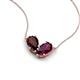 5 - Zemi 1.80 ctw Pear Shape Red Garnet and Rhodolite Garnet (7x5 mm) Toi Et Moi Pendant Necklace 