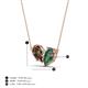 4 - Zemi 1.51 ctw Pear Shape Smoky Quartz and Created Alexandrite (7x5 mm) Toi Et Moi Pendant Necklace 