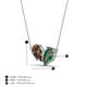 4 - Zemi 1.51 ctw Pear Shape Smoky Quartz and Created Alexandrite (7x5 mm) Toi Et Moi Pendant Necklace 