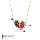 4 - Zemi 1.35 ctw Pear Shape Smoky Quartz and Pink Tourmaline (7x5 mm) Toi Et Moi Pendant Necklace 