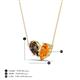 4 - Zemi 1.30 ctw Pear Shape Smoky Quartz and Citrine (7x5 mm) Toi Et Moi Pendant Necklace 