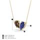 4 - Zemi 1.25 ctw Pear Shape Smoky Quartz and Iolite (7x5 mm) Toi Et Moi Pendant Necklace 