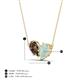 4 - Zemi 1.00 ctw Pear Shape Smoky Quartz and Opal (7x5 mm) Toi Et Moi Pendant Necklace 