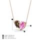 4 - Zemi 1.55 ctw Pear Shape Smoky Quartz and Lab Grown Pink Sapphire (7x5 mm) Toi Et Moi Pendant Necklace 