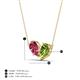 4 - Zemi 1.50 ctw Pear Shape Pink Tourmaline and Peridot (7x5 mm) Toi Et Moi Pendant Necklace 
