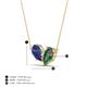 4 - Zemi 1.46 ctw Pear Shape Iolite and Created Alexandrite (7x5 mm) Toi Et Moi Pendant Necklace 