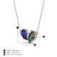 4 - Zemi 1.46 ctw Pear Shape Iolite and Created Alexandrite (7x5 mm) Toi Et Moi Pendant Necklace 