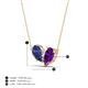 4 - Zemi 1.25 ctw Pear Shape Iolite and Amethyst (7x5 mm) Toi Et Moi Pendant Necklace 