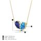 4 - Zemi 1.45 ctw Pear Shape Iolite and Blue Topaz (7x5 mm) Toi Et Moi Pendant Necklace 
