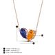4 - Zemi 1.25 ctw Pear Shape Iolite and Citrine (7x5 mm) Toi Et Moi Pendant Necklace 