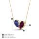 4 - Zemi 1.50 ctw Pear Shape Iolite and Rhodolite Garnet (7x5 mm) Toi Et Moi Pendant Necklace 