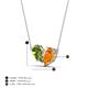 4 - Zemi 1.45 ctw Pear Shape Peridot and Citrine (7x5 mm) Toi Et Moi Pendant Necklace 