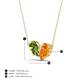 4 - Zemi 1.45 ctw Pear Shape Peridot and Citrine (7x5 mm) Toi Et Moi Pendant Necklace 