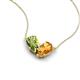5 - Zemi 1.45 ctw Pear Shape Peridot and Citrine (7x5 mm) Toi Et Moi Pendant Necklace 
