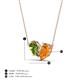 4 - Zemi 1.45 ctw Pear Shape Peridot and Citrine (7x5 mm) Toi Et Moi Pendant Necklace 